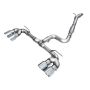 AWE Tuning 3020-42658 AWE MK8 Volkswagen Golf R 3in Track Edition Quad Exhaust - Chrome Silver Tips