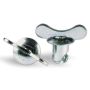 Moroso 71270 Quick Fastener - Butterfly Head - 7/16in x .450in - Steel - 10 Pack