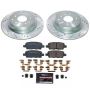 PowerStop K9064 Z23 Daily Driver Carbon-Fiber Ceramic Brake Pad and Drilled & Slotted Rotor Kit