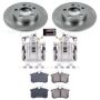 PowerStop KCOE847A OE Stock Replacement Low-Dust Ceramic Brake Pad, Rotor and Caliper Kit