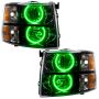 Oracle Lighting 7105-004 SMD Pre-Assembled Headlights, Black, Round Style, Green