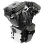 S&S Cycle 310-0900A 06-17 Dyna T124 Black Edition Long Block Engine - Wrinkle Black