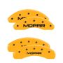 MGP 4 Caliper Covers Engraved Front & Rear Mopar Yellow Finish Black Char 1999 Chrysler Prowler