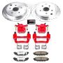 PowerStop KC6977-26 Z26 Street Performance Ceramic Brake Pad, Drilled Slotted Rotor, and Caliper Kit