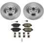 PowerStop KOE6426 OE Stock Replacement Low-Dust Ceramic Brake Pad and Rotor Kit