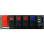Moroso 74195 Rocker Switch Panel - Flat Surface Mount - LED w/USB - 2.488in x 7.85in -Five On/Off Switches