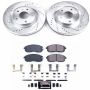 PowerStop K8327 Z23 Daily Driver Carbon-Fiber Ceramic Brake Pad and Drilled & Slotted Rotor Kit