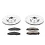PowerStop K1547 Z23 Daily Driver Carbon-Fiber Ceramic Brake Pad and Drilled & Slotted Rotor Kit