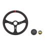 OMP RACING, INC. OMPOD0-1956-073 Corsica Steering Wheel Black and Red Leather