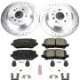 PowerStop K7727 Z23 Daily Driver Carbon-Fiber Ceramic Brake Pad and Drilled & Slotted Rotor Kit