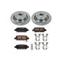PowerStop KOE2986 OE Stock Replacement Low-Dust Ceramic Brake Pad and Rotor Kit