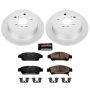 PowerStop CRK5498 Genuine Geomet Coated Rotor and Low-Dust Ceramic Brake Pad Kit
