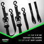Rhino USA HDKIT-2PK-BLU Heavy Duty Ratchet Tie-Downs 2-Pack (Blue) 1.6In X 8Ft