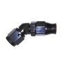 FRAGOLA FRG684512-BL Hose Fitting #12 45 Deg PTFE Black