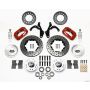 Wilwood 140-11491-DR Forged Dynalite Front Kit 11.00in Drill-Red 55-57 Chevy