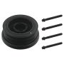 FEBI 33602 TVD Pulley for crankshaft, with bolts