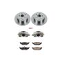 PowerStop KCOE6266B OE Stock Replacement Low-Dust Ceramic Brake Pad, Rotor and Caliper Kit