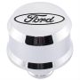 FORD FRD302-439 Valve Cover Breather w/ Slant Edge  Alm Chrome