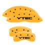 MGP 20201SVTCYL 4 Caliper Covers Engraved Front & Rear Vtech Yellow finish black ch
