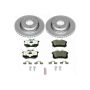 PowerStop ESK4844 Genuine Geomet Coated Rotors, ECE-R90 Brake Pads + Hardware Kit