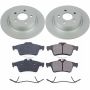 PowerStop CRK8176 Genuine Geomet Coated Rotor and Low-Dust Ceramic Brake Pad Kit