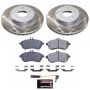 PowerStop SC5790 Semi-Coated Rotor and Low-Dust Ceramic Brake Pad Kit