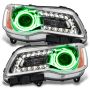 Oracle Lighting 7728-004 SMD Pre-Assembled Headlights, Non-HID, Chrome Bezel, Green
