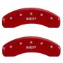 MGP 2 Caliper Covers MGP Red Finish Silver Characters 2018 Chevrolet Tahoe