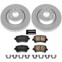 PowerStop CRK4628 Genuine Geomet Coated Rotor and Carbon-Fiber Ceramic Brake Pad Kit