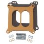 EDELBROCK EDE8725 Carburetor Spacer - .5in Divided - Wood