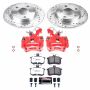 PowerStop KC584-26 Z26 Street Performance Ceramic Brake Pad, Drilled Slotted Rotor, and Caliper Kit