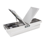 Tradesman 9150PB Aluminum Gull Wing Cross Bed Truck Tool Box w/Push Button (70in.) - Brite