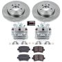 PowerStop KCOE4624 OE Stock Replacement Low-Dust Ceramic Brake Pad, Rotor and Caliper Kit