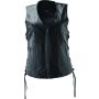 Kuryakyn 094445 Leather By River Road Sapphire Leather Vest Black Womens - Medium