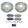 PowerStop SC2553 Semi-Coated Rotor and Low-Dust Ceramic Brake Pad Kit