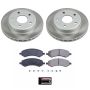 PowerStop SC2193 Semi-Coated Rotor and Low-Dust Ceramic Brake Pad Kit