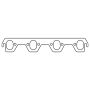Cometic Gasket C15306HTG Cometic Ford 302/351 Small Block V8 .094in HTG Exhaust Manifold Gskt Set-1.750in x 1.250in Oval Port