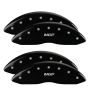 MGP 10120SMGPBK 4 Caliper Covers Engraved Front & Rear  Black finish silver ch