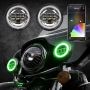 XKGLOW XK042011-W XK Glow 4.5In Chrome RGB LED Harley Running Light XKchrome Bluetooth App Controlled Kit
