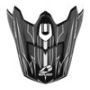 EVS H16T3P-VSMBKW T3 Pinner Visor - Matte Black/White