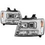 SPYDER 5086235 Projector Headlights - Version 2 - Switch Back Turn Signal Light Bar - Chrome