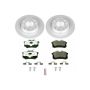 PowerStop ESK3109 Genuine Geomet Coated Rotors, ECE-R90 Brake Pads + Hardware Kit