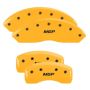MGP 4 Caliper Covers Engraved Front & Rear MGP Yellow Finish Black Char 2010 Infiniti G37