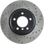 Stoptech 128.34104L Sport Cross Drilled Brake Rotor - Front Right