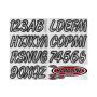 Hardline SIBKG400 Boat Lettering Registration Kit 3 in. - 400 Silver/Black