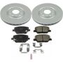 PowerStop CRK7299 Genuine Geomet Coated Rotor and Low-Dust Ceramic Brake Pad Kit
