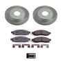 PowerStop SC2442 Semi-Coated Rotor and Low-Dust Ceramic Brake Pad Kit