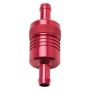 Edelbrock Fuel Filter Aluminum 3In X 01/ 1/8In 3/8In Inlet/Outlet Red