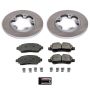 PowerStop SC7145 Semi-Coated Rotor and Low-Dust Ceramic Brake Pad Kit