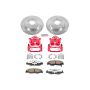 PowerStop KC1563-26 Z26 Street Performance Ceramic Brake Pad, Drilled Slotted Rotor, and Caliper Kit
